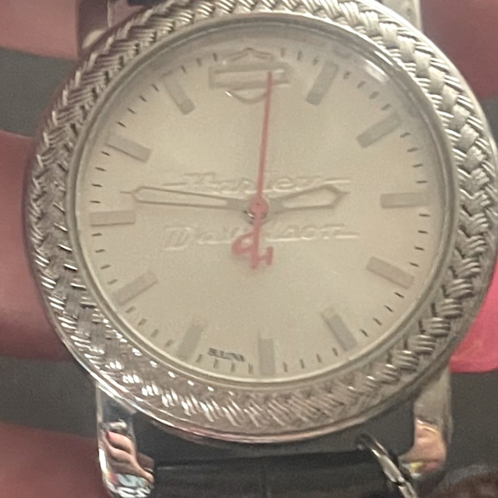 Harley Davidson Watch with Black Leather Band